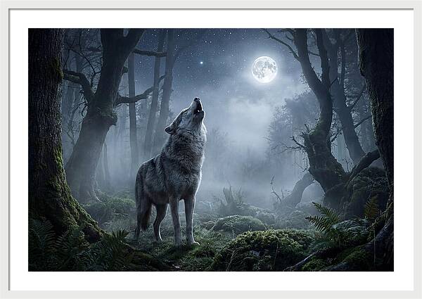 Mystical Wolves Under The Moon
