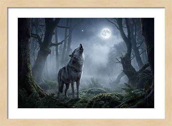Mystical Wolves Under The Moon