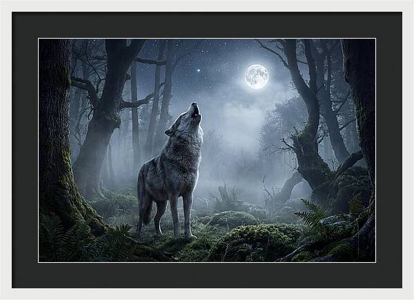 Mystical Wolves Under The Moon