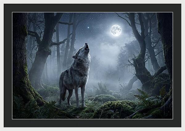 Mystical Wolves Under The Moon