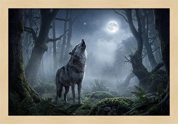 Mystical Wolves Under The Moon