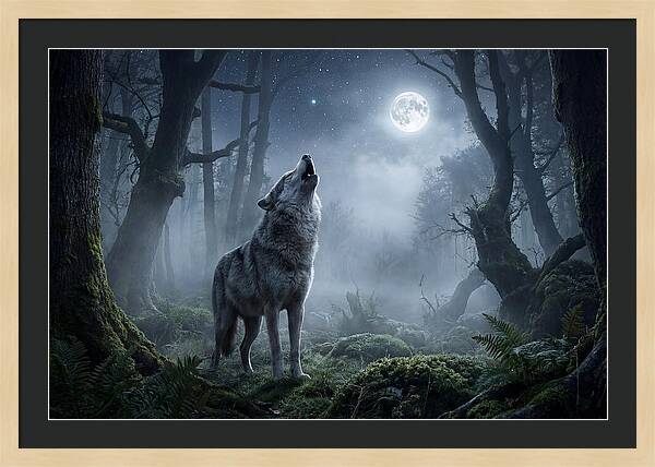 Mystical Wolves Under The Moon