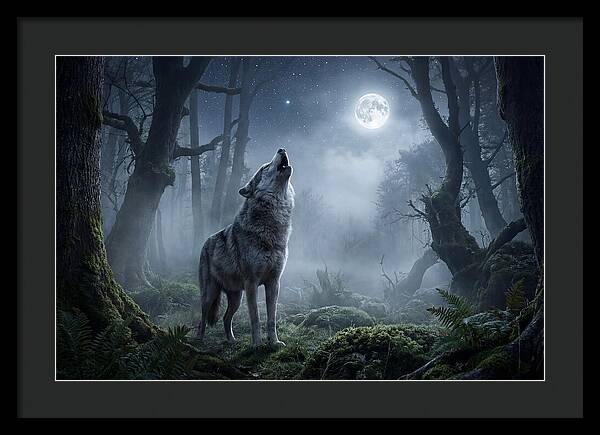 Mystical Wolves Under The Moon