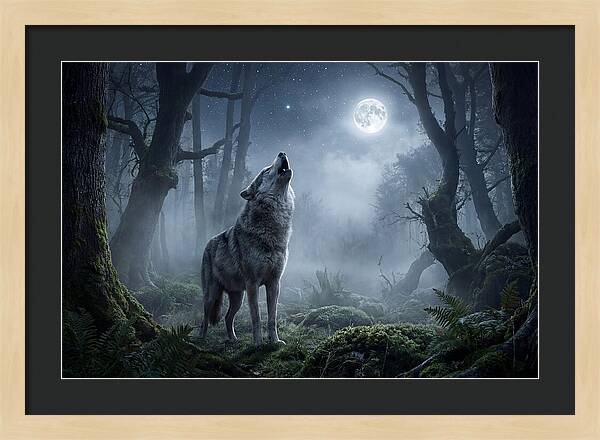 Mystical Wolves Under The Moon