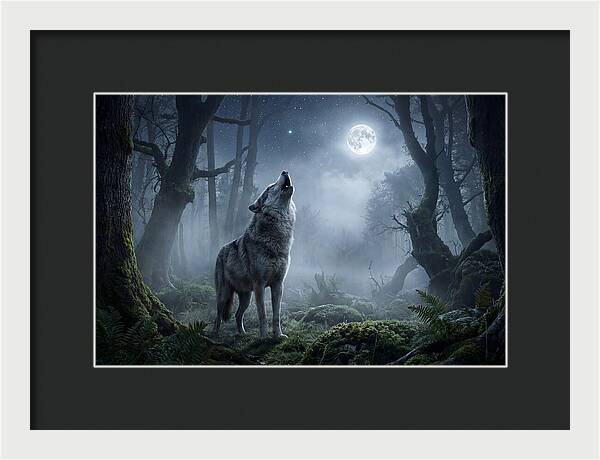 Mystical Wolves Under The Moon