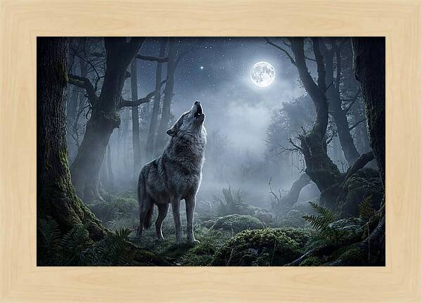 Mystical Wolves Under The Moon