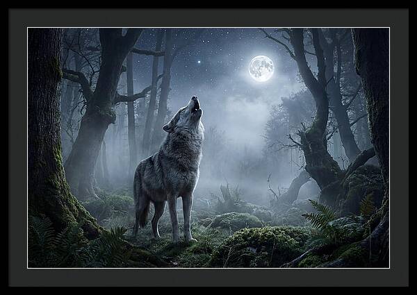 Mystical Wolves Under The Moon