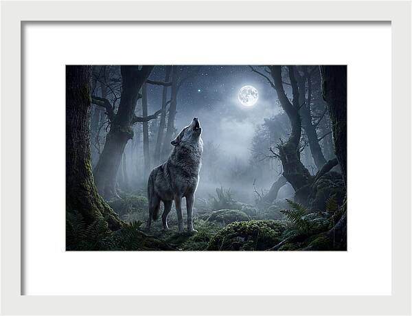 Mystical Wolves Under The Moon