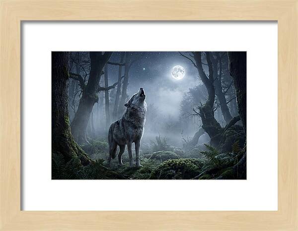 Mystical Wolves Under The Moon