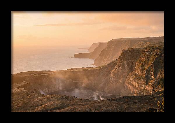 Na Pali Coast Cliffs At Sunset