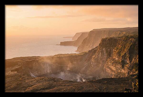 Na Pali Coast Cliffs At Sunset