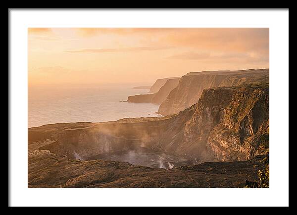 Na Pali Coast Cliffs At Sunset