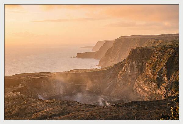 Na Pali Coast Cliffs At Sunset