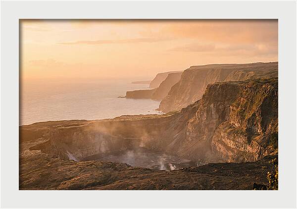 Na Pali Coast Cliffs At Sunset