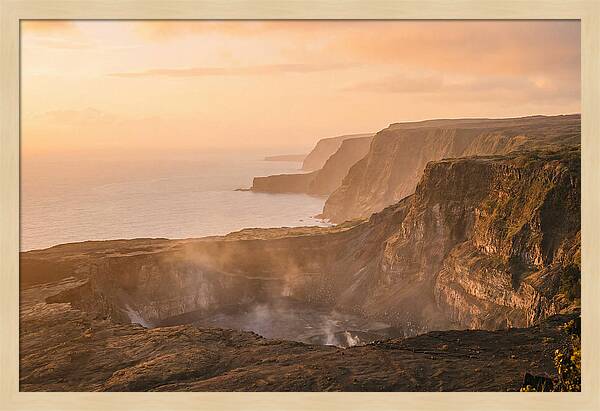 Na Pali Coast Cliffs At Sunset