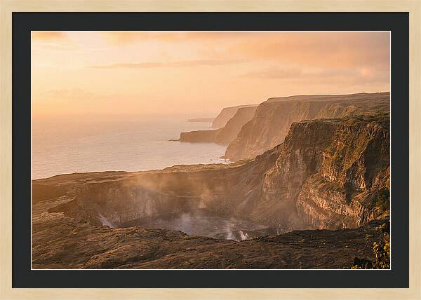 Na Pali Coast Cliffs At Sunset