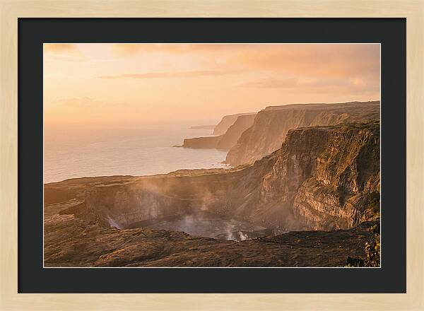 Na Pali Coast Cliffs At Sunset