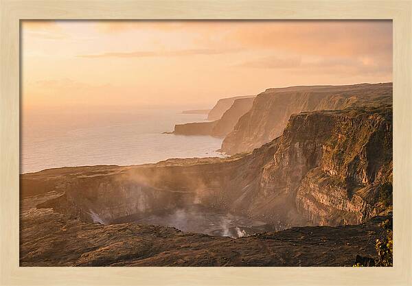 Na Pali Coast Cliffs At Sunset
