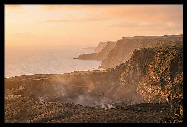 Na Pali Coast Cliffs At Sunset