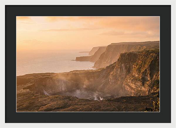 Na Pali Coast Cliffs At Sunset