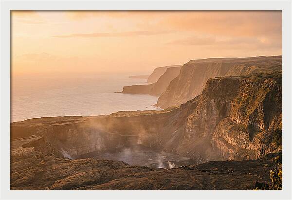 Na Pali Coast Cliffs At Sunset