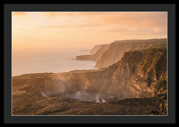 Na Pali Coast Cliffs At Sunset