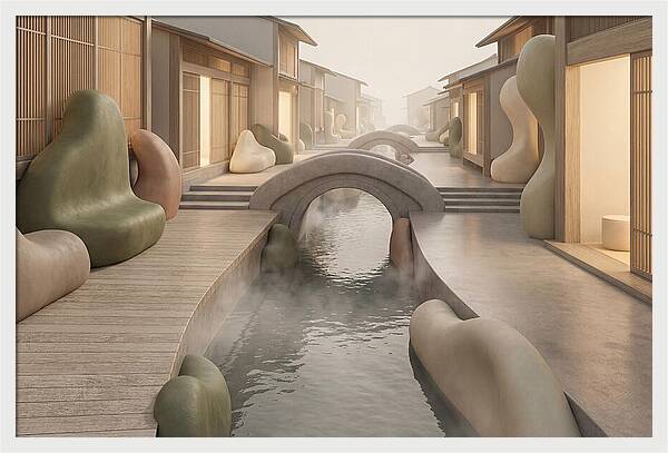Narrow Canal Side Street