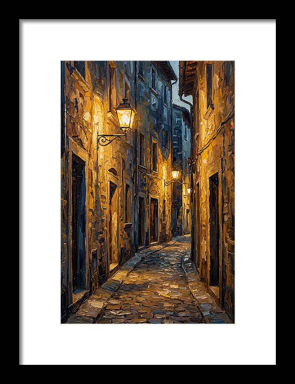 Narrow Cobblestone Alleyway
