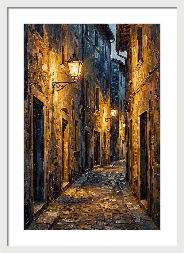 Narrow Cobblestone Alleyway