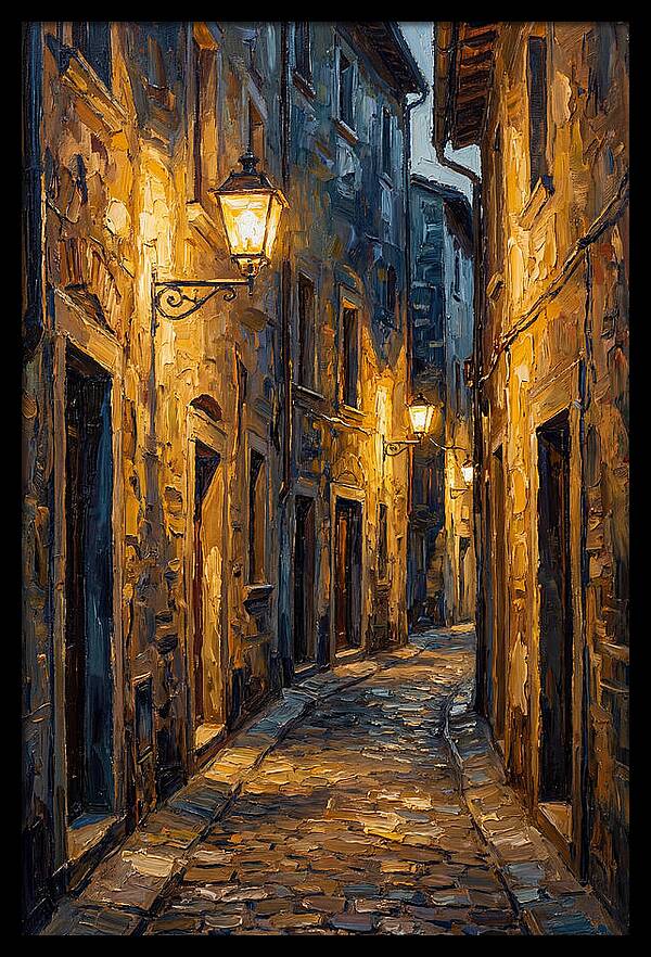 Narrow Cobblestone Alleyway