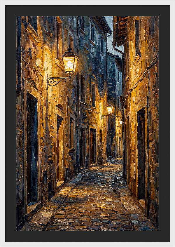 Narrow Cobblestone Alleyway