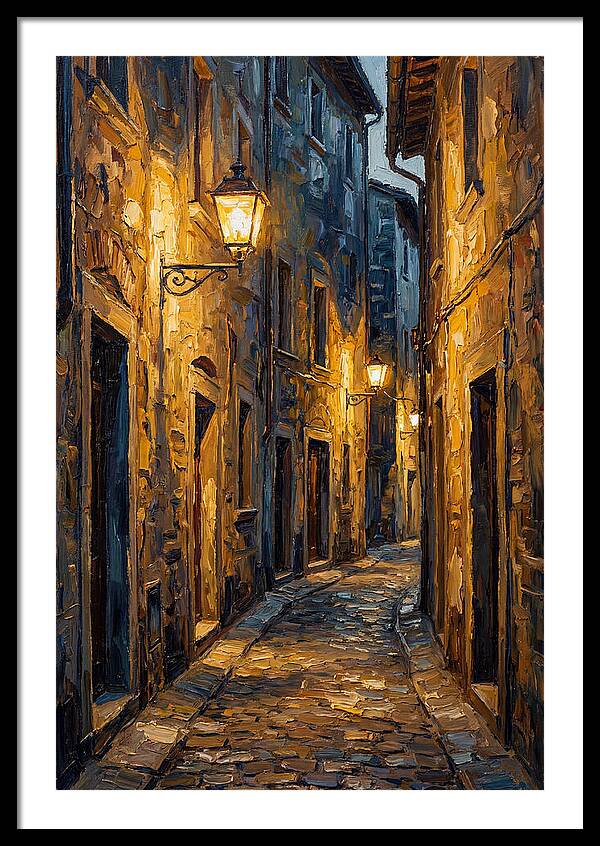 Narrow Cobblestone Alleyway