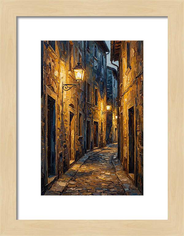 Narrow Cobblestone Alleyway