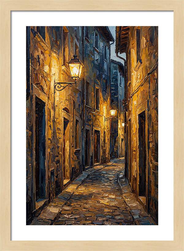 Narrow Cobblestone Alleyway
