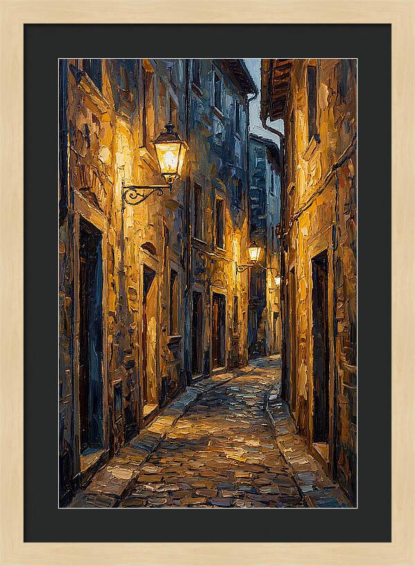 Narrow Cobblestone Alleyway