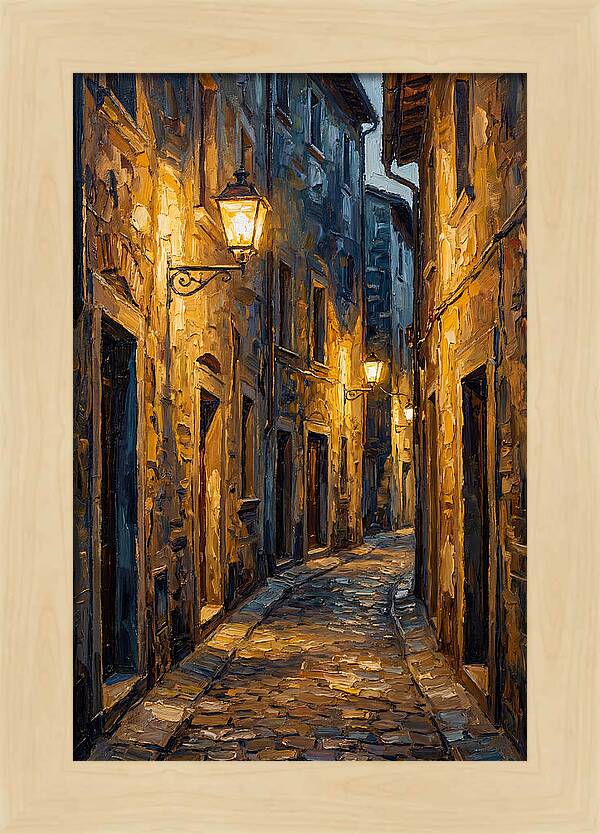 Narrow Cobblestone Alleyway