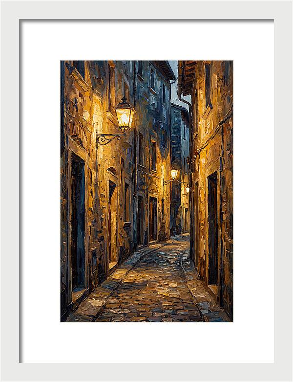 Narrow Cobblestone Alleyway