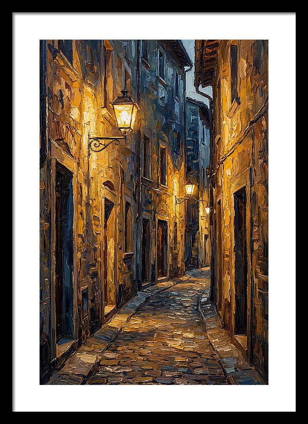 Narrow Cobblestone Alleyway