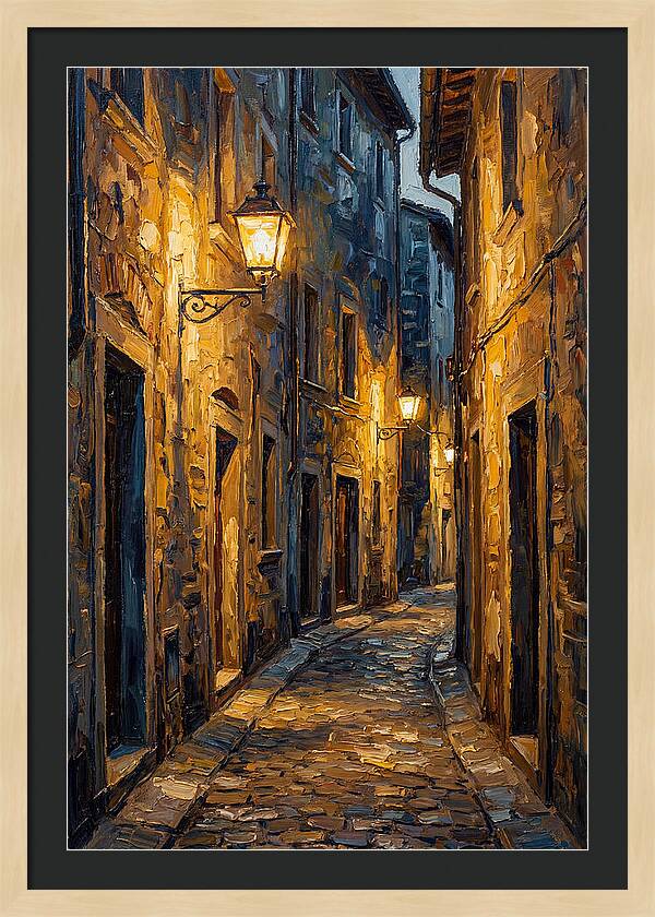 Narrow Cobblestone Alleyway