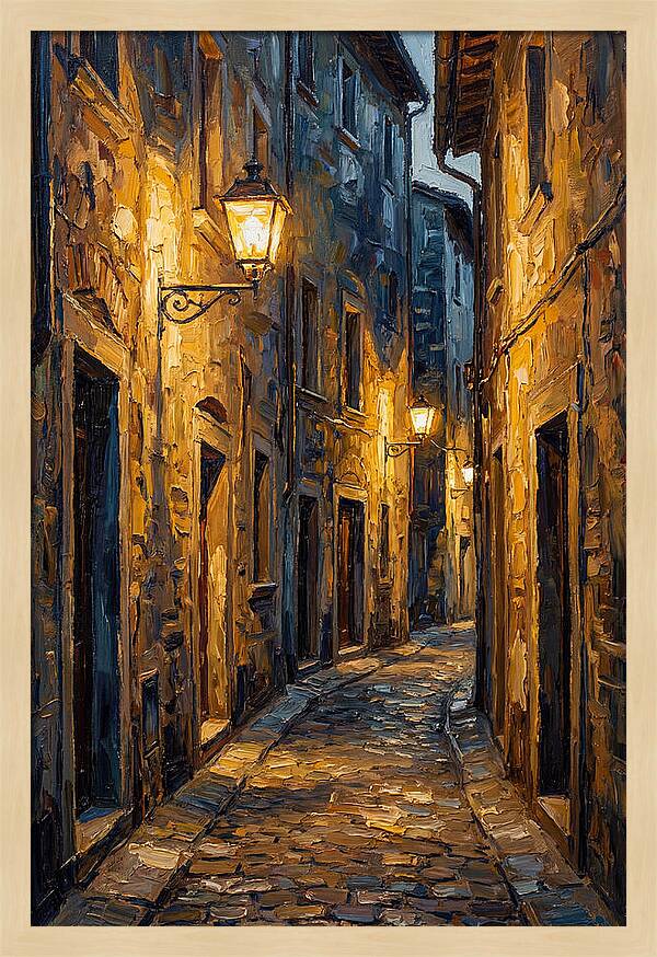 Narrow Cobblestone Alleyway