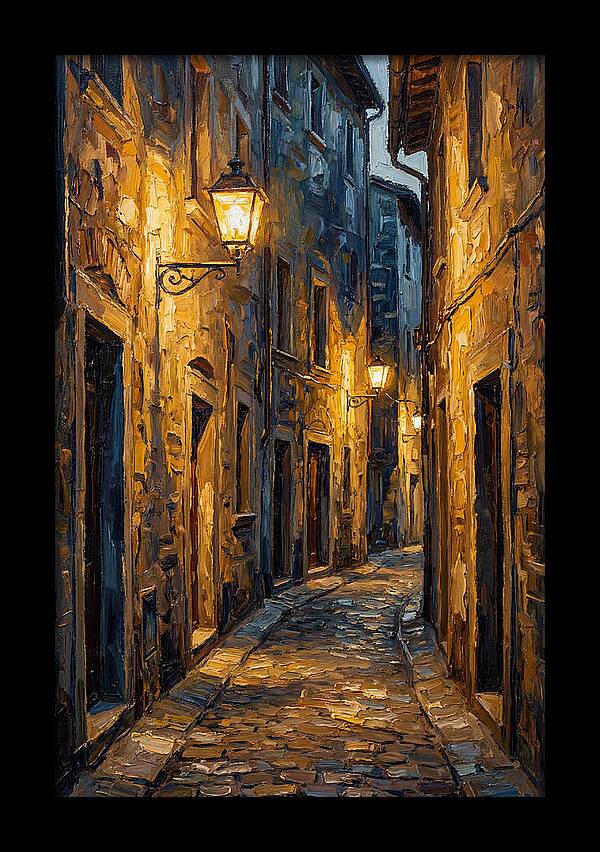 Narrow Cobblestone Alleyway