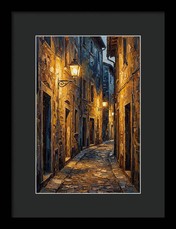 Narrow Cobblestone Alleyway
