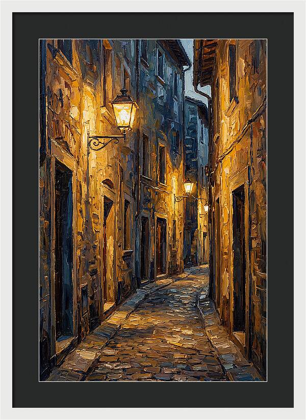 Narrow Cobblestone Alleyway
