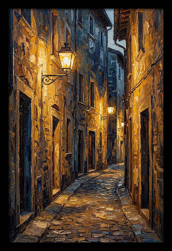 Narrow Cobblestone Alleyway
