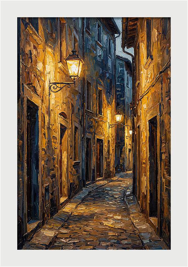 Narrow Cobblestone Alleyway