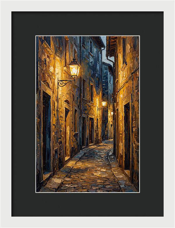 Narrow Cobblestone Alleyway