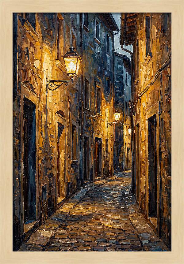 Narrow Cobblestone Alleyway