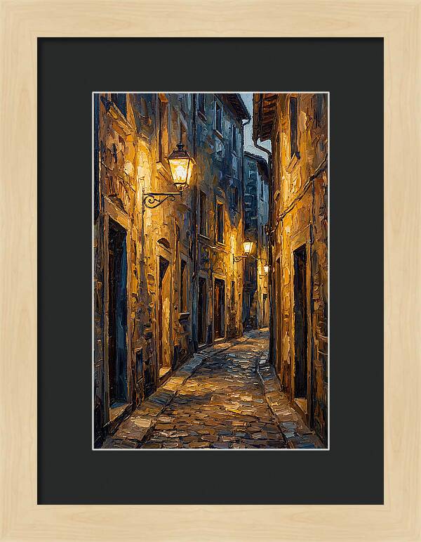 Narrow Cobblestone Alleyway