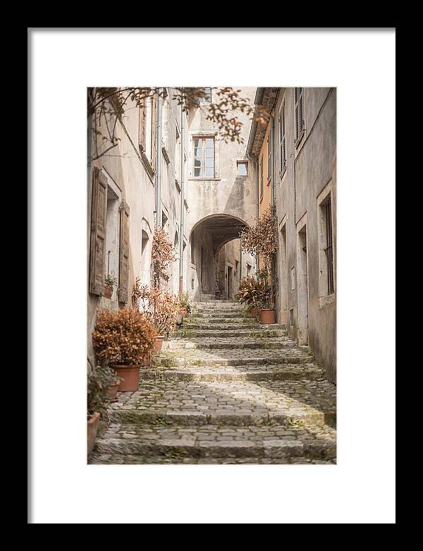 Narrow Cobblestone Steps