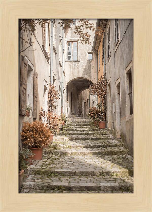 Narrow Cobblestone Steps